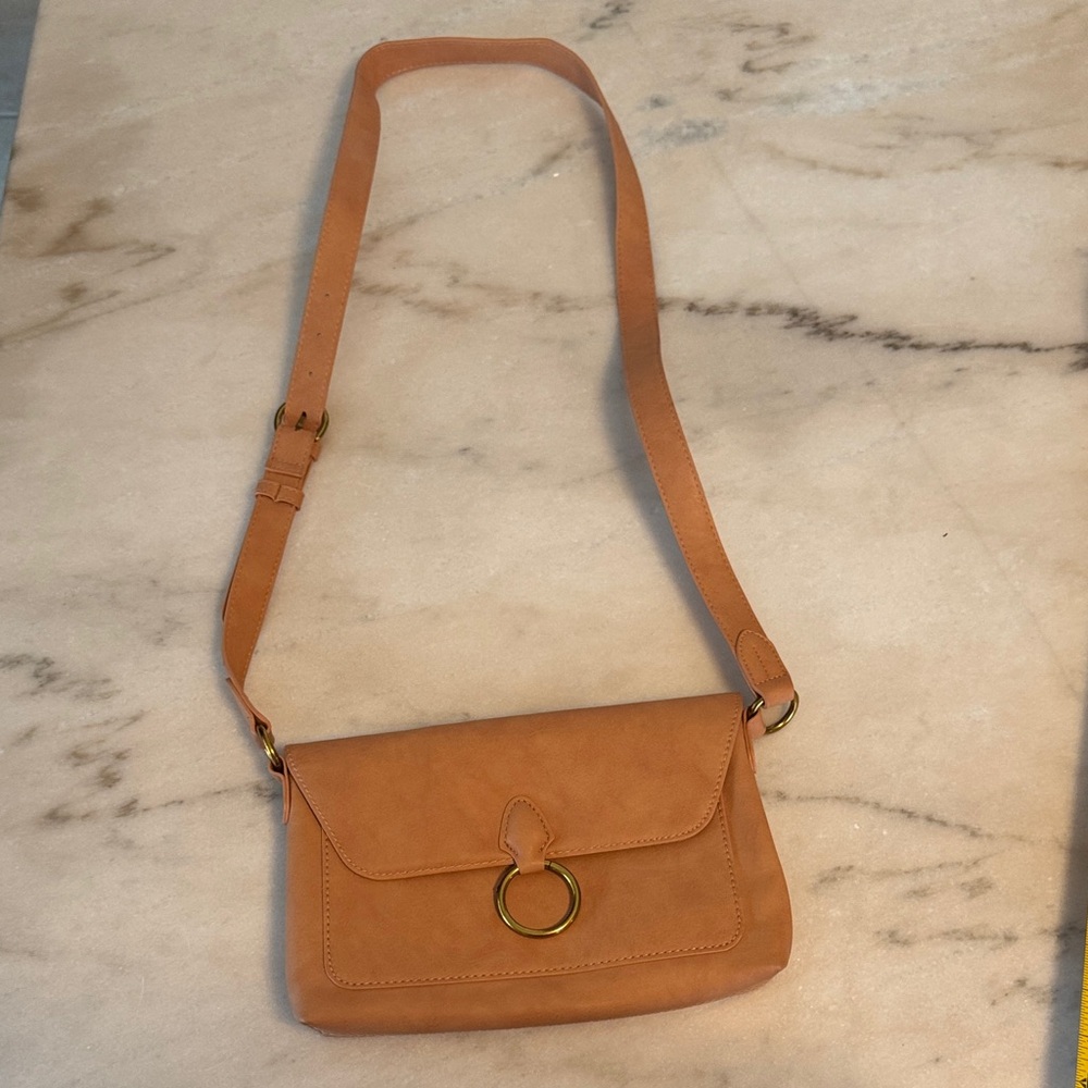 Tan Leather Crossbody Bag